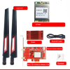 MT7927 and WiFi 7 PCIe WiFi Card Bundle for Desktop PC, Tri-Band Wireless Adapter, Bluetooth 5.3,  Supports AMD/Intel Motherboard, Not Compatible with Windows 10