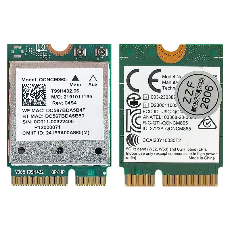 QCNCM865 M.2 Key E WiFi 7 Card BT5.3 Tri-Band 5800Mbps better BE200 WiFi Adapter - Image 3